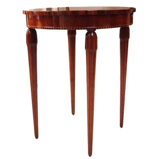 American Art Deco Marquetry Tea Table Occasional Table For Sale