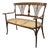 Hand-Caned Bentwood Bench from Fischel, 1930s For Sale