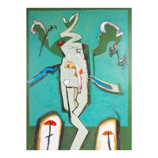 Abstract Mixed Media Painting by James L. Bruch For Sale