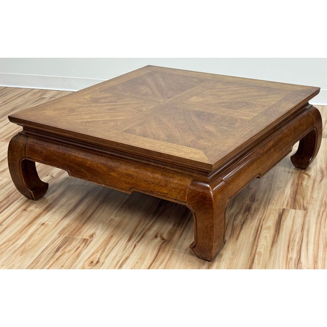 Late 20th Century Vintage Thomasville Ming Leg Wood Coffee Table For Sale - Image 5 of 11