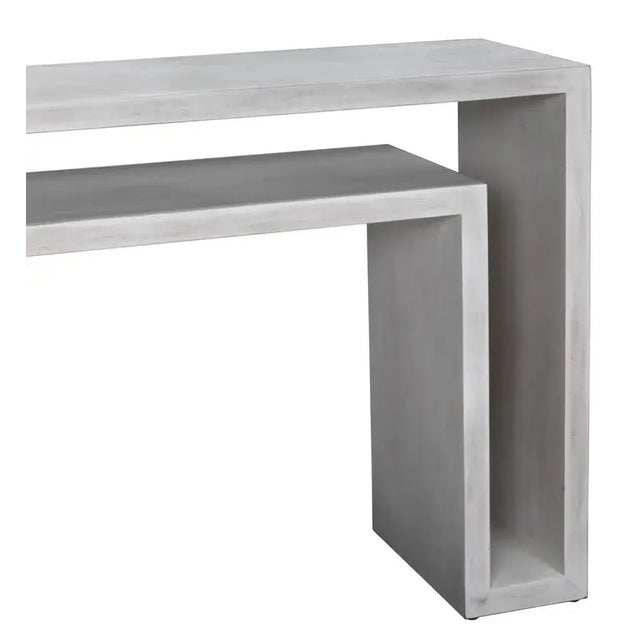Mid-Century Modern NOIR Caine Console, White Wash For Sale - Image 3 of 6