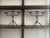 Pair of Jean Touret candlesticks for Artisans de Lozère, 1957/1958, in hammered wrought iron. Bibliography: Catalogue of...