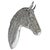 Farmhouse Cast Metal Thoroughbred Horse Head For Sale - Image 3 of 16