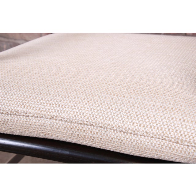 Wood Edward Wormley for Dunbar Mahogany and Steel Armchair, 1950s For Sale - Image 7 of 13