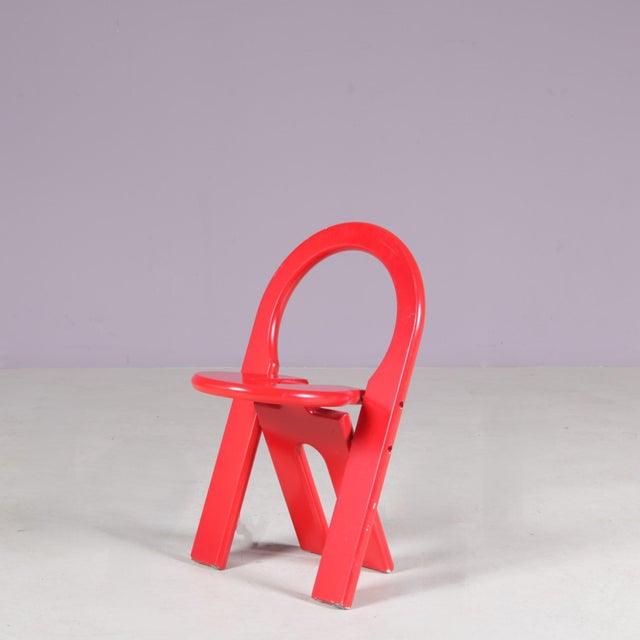 Red Model TS Childrens Folding Chair by Roger Tallon, 1970s For Sale - Image 8 of 8