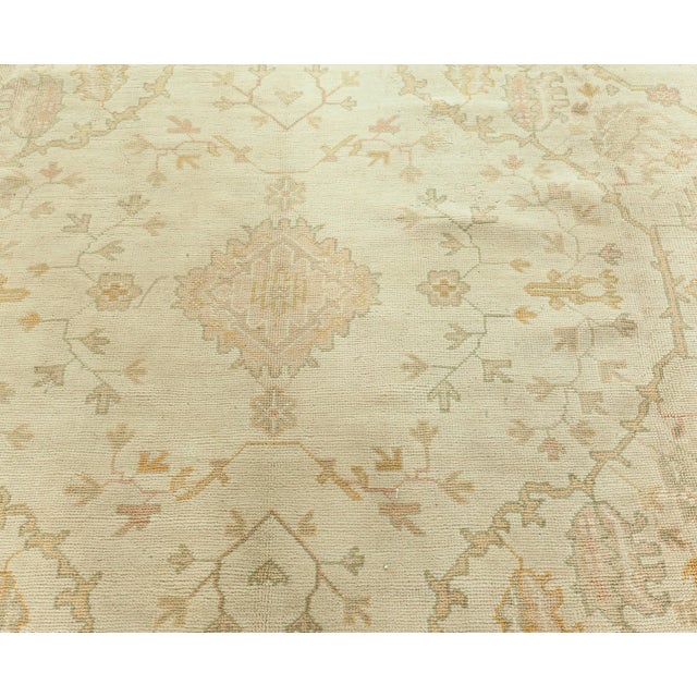 Turkish Antique Turkish Oushak Rug For Sale - Image 3 of 7