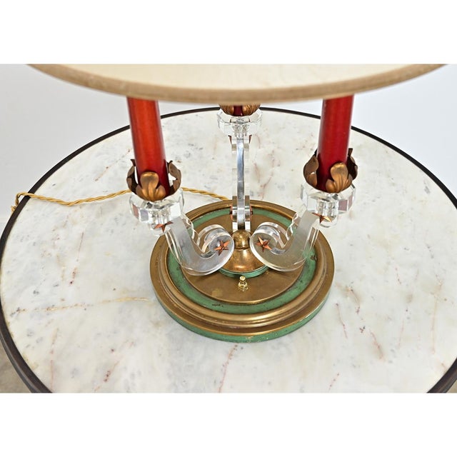 Red Vintage French Modern Table Lamp For Sale - Image 8 of 12