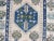 Mid 20th Century Blue and Green Geometric Oushak Vintage Rug With Medallion For Sale - Image 5 of 8