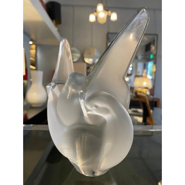 1950s Frosted Crystal Vase fom Lalique, France, 1956 For Sale - Image 5 of 12