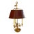 Vintage Wildwood French Empire Candlestick Bouillotte Bronze Table Lamp Triple Swans 25.5" Made in 1980s For Sale