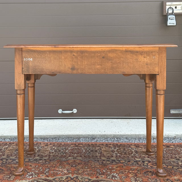 Vintage Statton Americana Traditional Solid Cherry 1 Drawer Console or Hall Table For Sale - Image 12 of 16