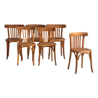 Vintage Bistro Chairs from Thonet, 1920s, Set of 6 For Sale