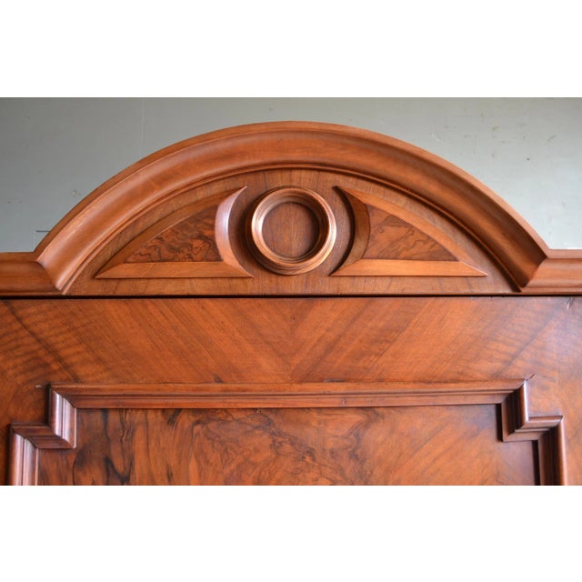 Antique Art Deco Mahogany 1-Door Arch Cupboard, 1900s For Sale - Image 4 of 10