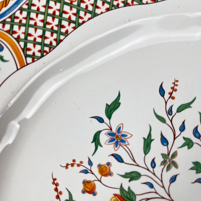 Round Rouen Sainfoin Cake Plate from Gien, 1990 For Sale - Image 6 of 10