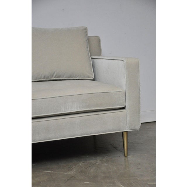 Dunbar Furniture Dunbar Sofa by Edward Wormley on Brass Legs For Sale - Image 4 of 8