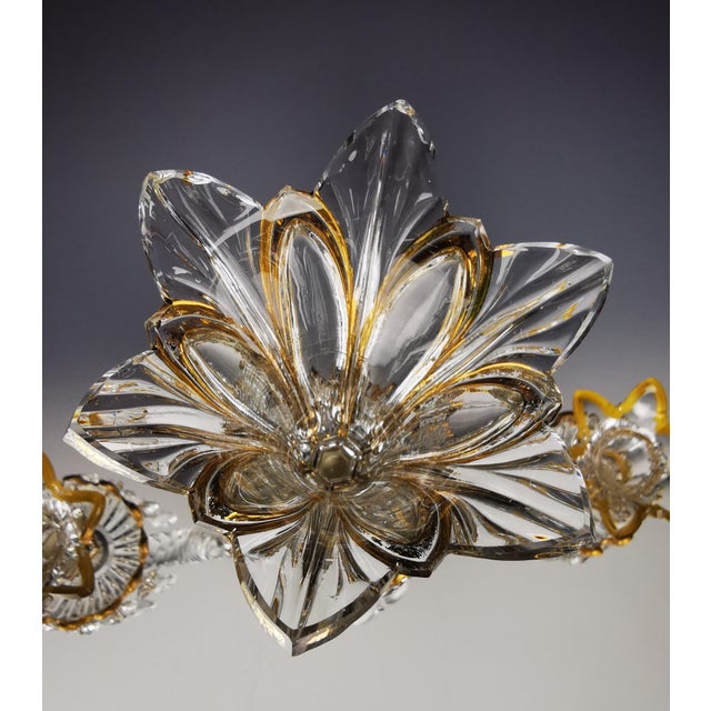Rococo Large Crystal Medallions Candelabra from Baccarat, 1960s For Sale - Image 3 of 18