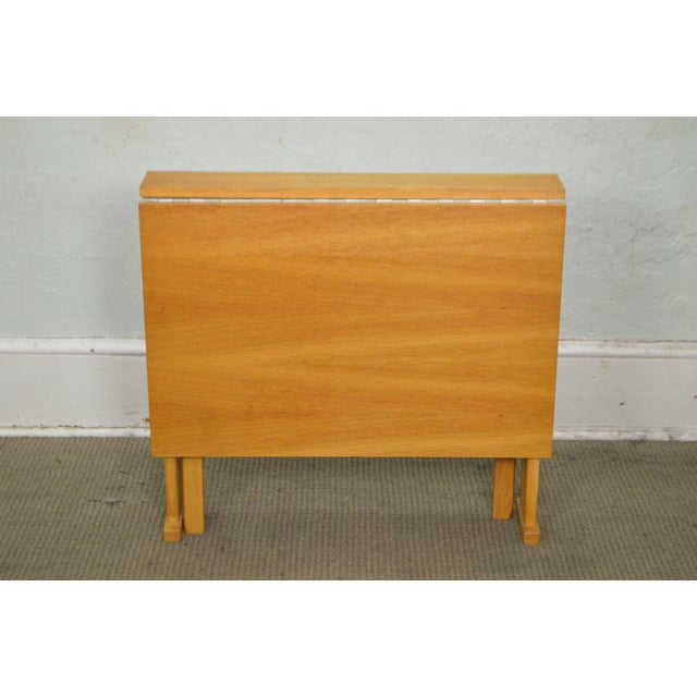 Mid Century Modern Narrow Drop Leaf Dining Table Chairish