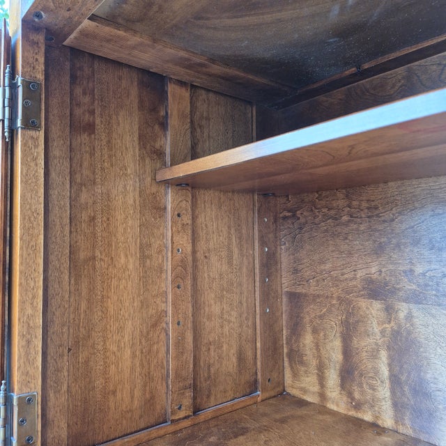 Brown 1989 Ethan Allen French Country Style Flip-Top Server Sideboard Buffet Bar Cabinet For Sale - Image 8 of 15