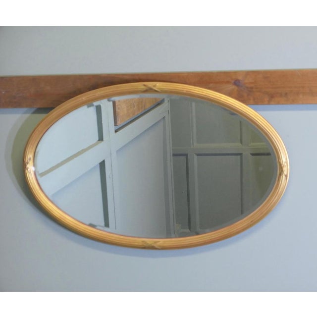 Large Italian Gilt Oval Mirror This Mirror has a 1.5” wide moulded oval frame, this has an attractive gilt finish The Oval...