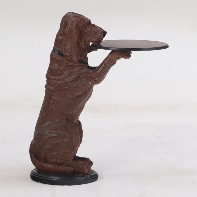 English A Whimsical Hound Dog Resin Side / Butler Table. Contemporary. For Sale - Image 3 of 7