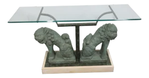 Late 20th Century Asain Design Foo Dog Console Table