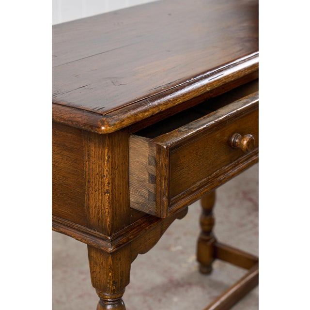 1920s Ipswich Oak Two Drawer Side Table For Sale - Image 10 of 13