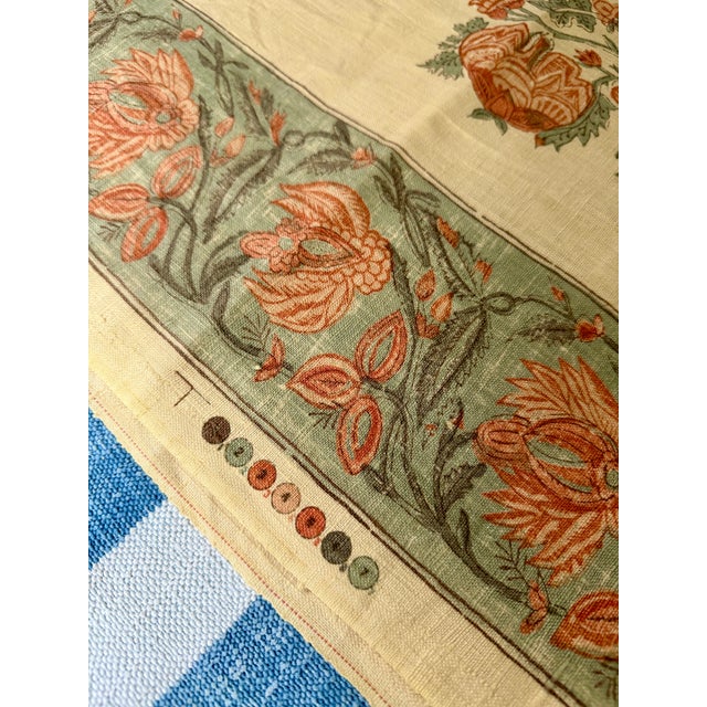 Lee Jofa Block Print Floral Fabric - 6+ Continuous Yards For Sale - Image 9 of 10