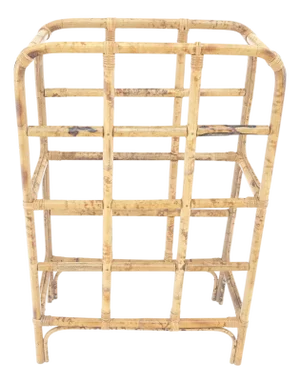 Very Fine Vintage Burnt Bamboo c1970s Wine Rack
