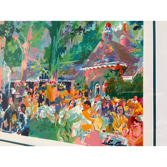 1970s “Tavern on the Green” by Leroy Neiman – Hand Signed – Custom Framed With Conservation Glass For Sale - Image 14 of 14