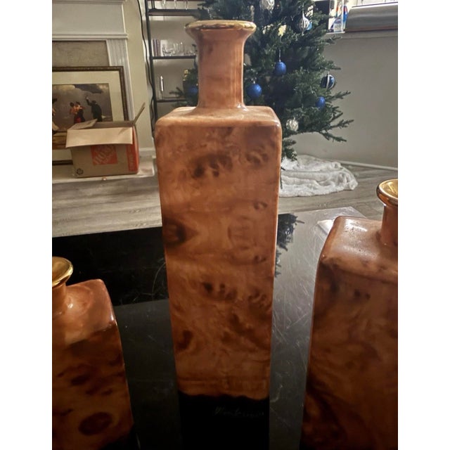 Traditional 1970s Yapacunchi Ceramica Ecuador Pottery Julio Montesinos Set of 3 Candle Holders For Sale - Image 3 of 6