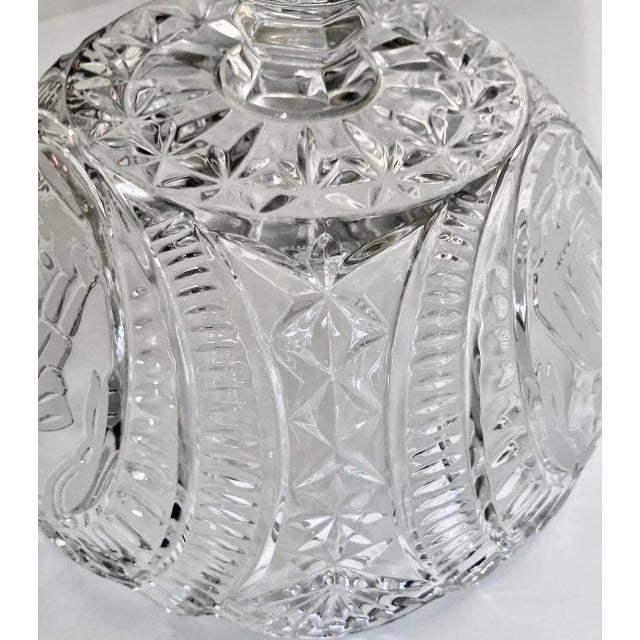 Early 20th C. "He Presenting Her Flowers" Crystal Pedestal Bowl For Sale - Image 14 of 18