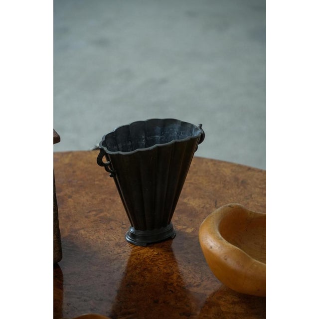 Art Deco Model D20 Vase in Patinated Disco Metal by Just Andersen, 1930s For Sale - Image 9 of 18
