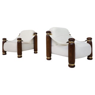 Set of Mid-Century Modern Armchairs, Italy, 1970s For Sale