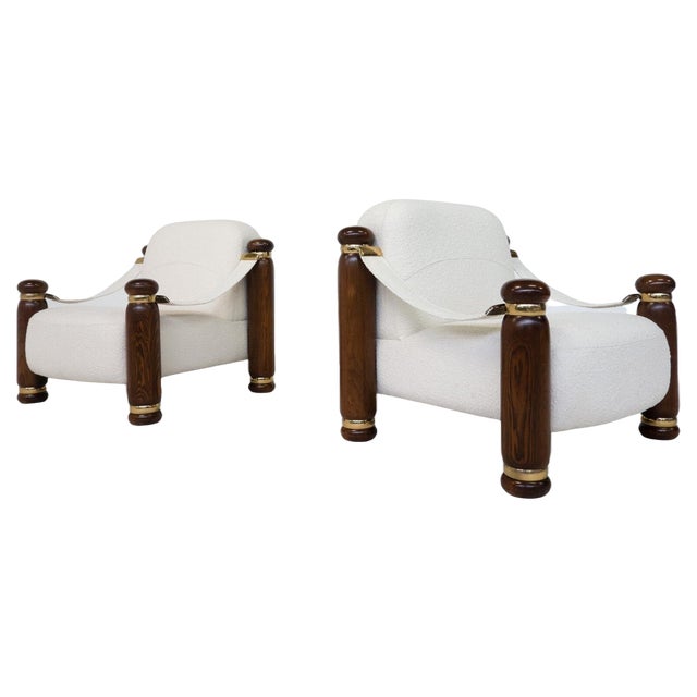 Set of Mid-Century Modern Armchairs, Italy, 1970s For Sale