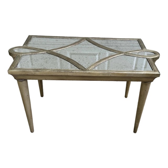 Mirrored Coffee Table in Silver Gold Champagne Finish For Sale