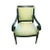 Wood Mid Century French Style Black Lacquer Wood ArmChair W/Thai Silk For Sale - Image 7 of 7