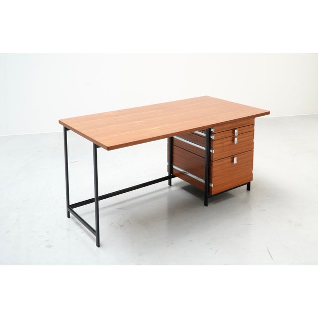 Beautiful writing desk designed by Jules Wabbes and produced by Mobilier Universel in the 1960s, developed for one of his...