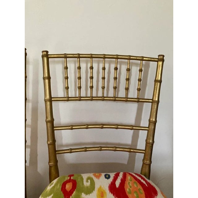 Antique Golden Wooden Chairs, 1890s, Set of 2 For Sale - Image 4 of 9