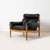 Brazilian style lounge chair by Eric Merthen for Ire Möbler, Sweden, 1960s Made of oak wood and black leather. Original,...