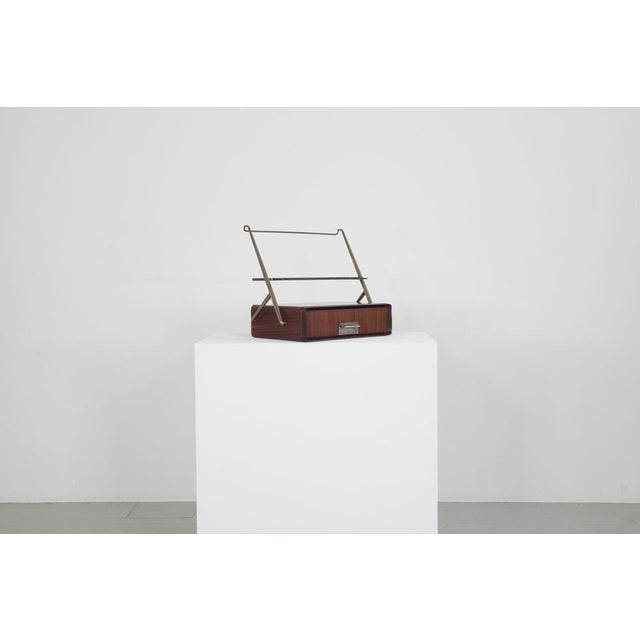 Metal Italian Floating Bedside Tables in Rosewood by Silvio Cavatora, 1950s, Set of 2 For Sale - Image 7 of 18