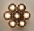 Sakura Polished Brass Frosted Smoky Murano Globe Flush Mount by Fabio LTD For Sale - Image 6 of 7