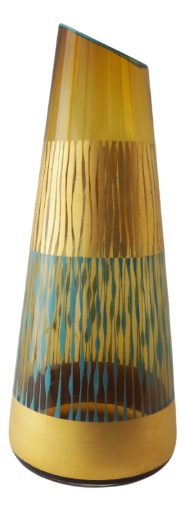 Blue Conical Vase by Nicoletta de Grandis