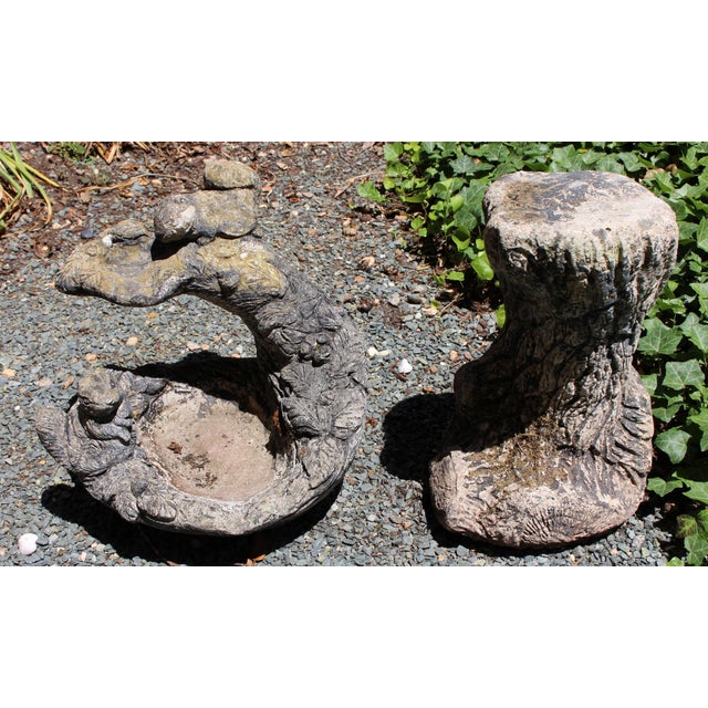 Mid-20th Century English Cast Stone Birdbath For Sale - Image 4 of 5