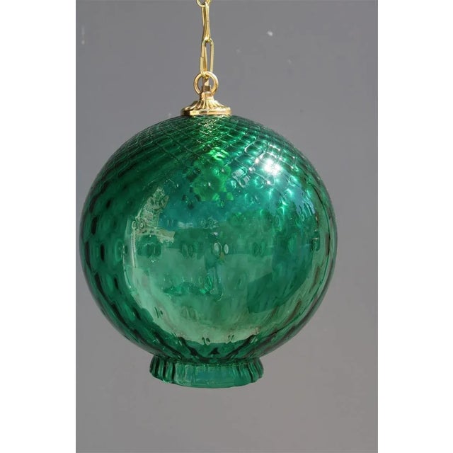 Mid-Century Modern Bubble Pendant Light in Murano Glass attributed to Venini, 1950s For Sale - Image 3 of 9