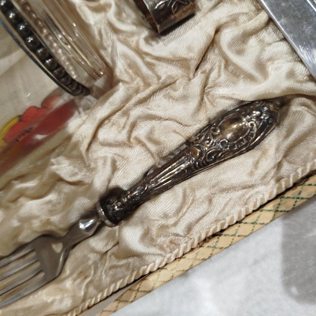 Antique Silver Set of Cutlery, 1800s, Set of 6 For Sale - Image 3 of 11