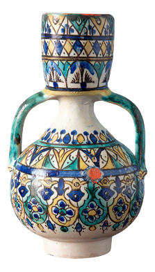 Moroccan Ceramic Fez Berrada Ewer, Early 20th Century