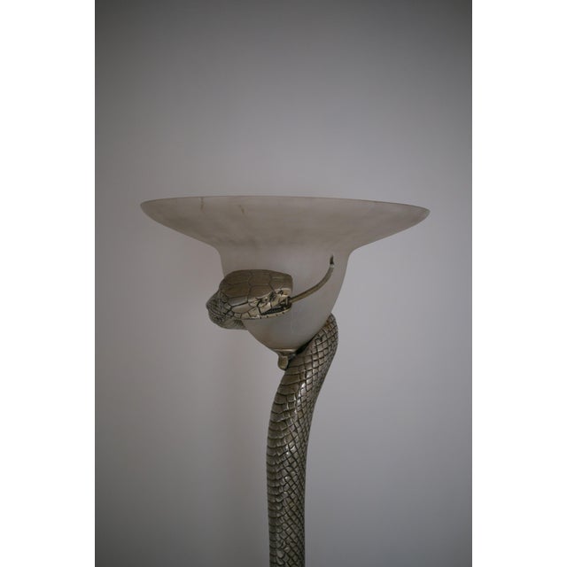 Art Deco Snake Floor Lamp, 1970s For Sale - Image 9 of 18