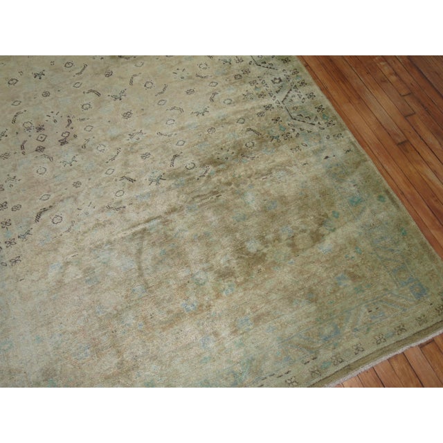 Persian Zabihi Collection Pale Persian Gallery Size Rug For Sale - Image 3 of 10