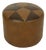 Vintage Round Brown Ottoman with Star Motif, 1960s For Sale