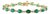 12 Ct Natural Brazilian Emerald and Diamond Tennis Bracelet 14 Karat Yellow Gold For Sale